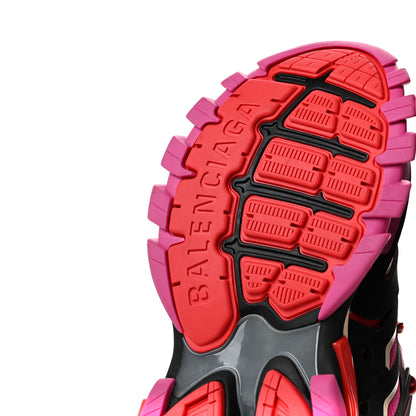 Balenciaga Mesh Nylon Womens Track Sneakers 40 Black Pink Red 7 of 8