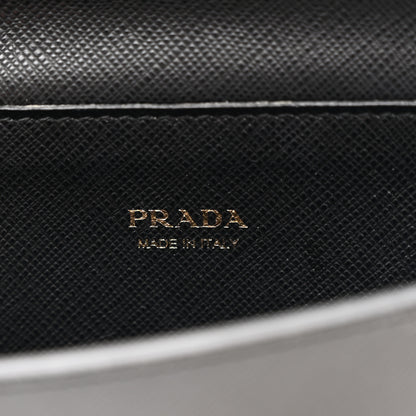Prada Saffiano Chain Wallet Black 7 of 10