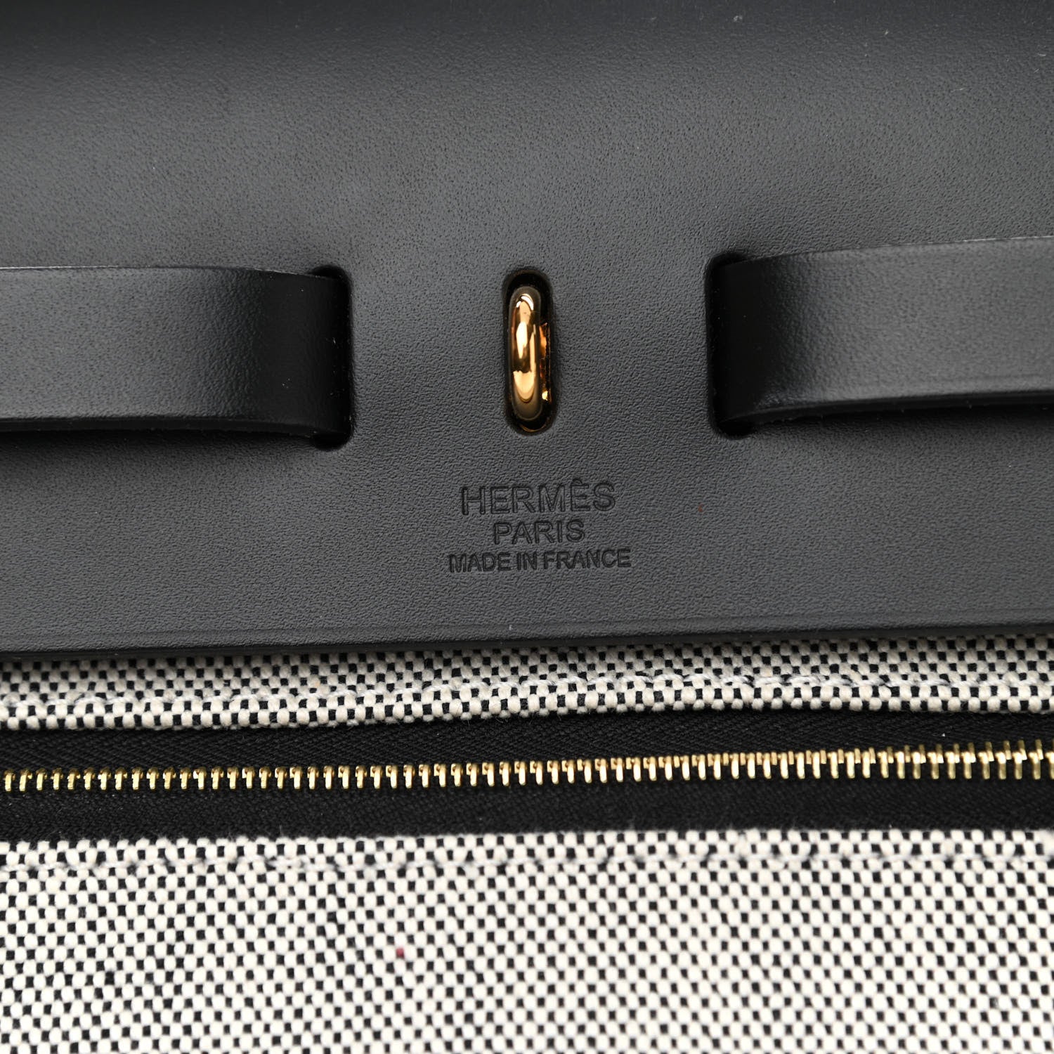 Hermes Toile H Berline Vache Hunter Herbag Zip PM 31 Black Ecru 7 of 11