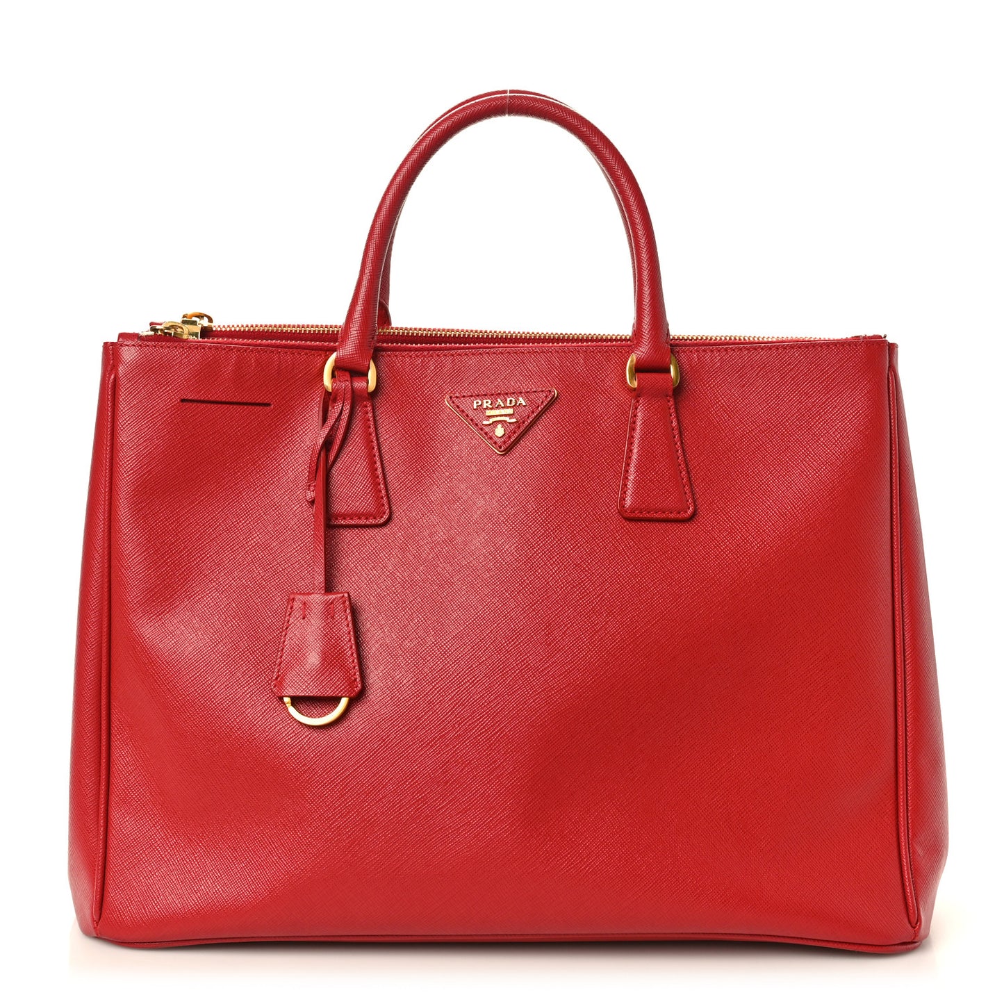 Saffiano Large Galleria Double Zip Tote Fuoco