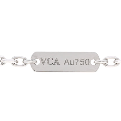 Van Cleef & Arpels 18K White Gold Mother of Pearl Magic Alhambra Pendant Necklace 4 of 6