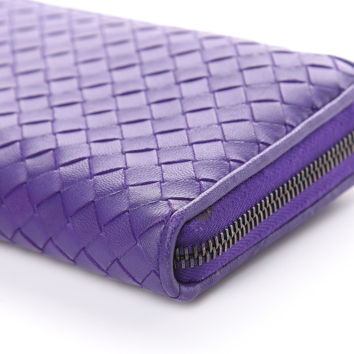 Bottega Veneta Nappa Intrecciato Zip Around Wallet Anemone 8 of 10