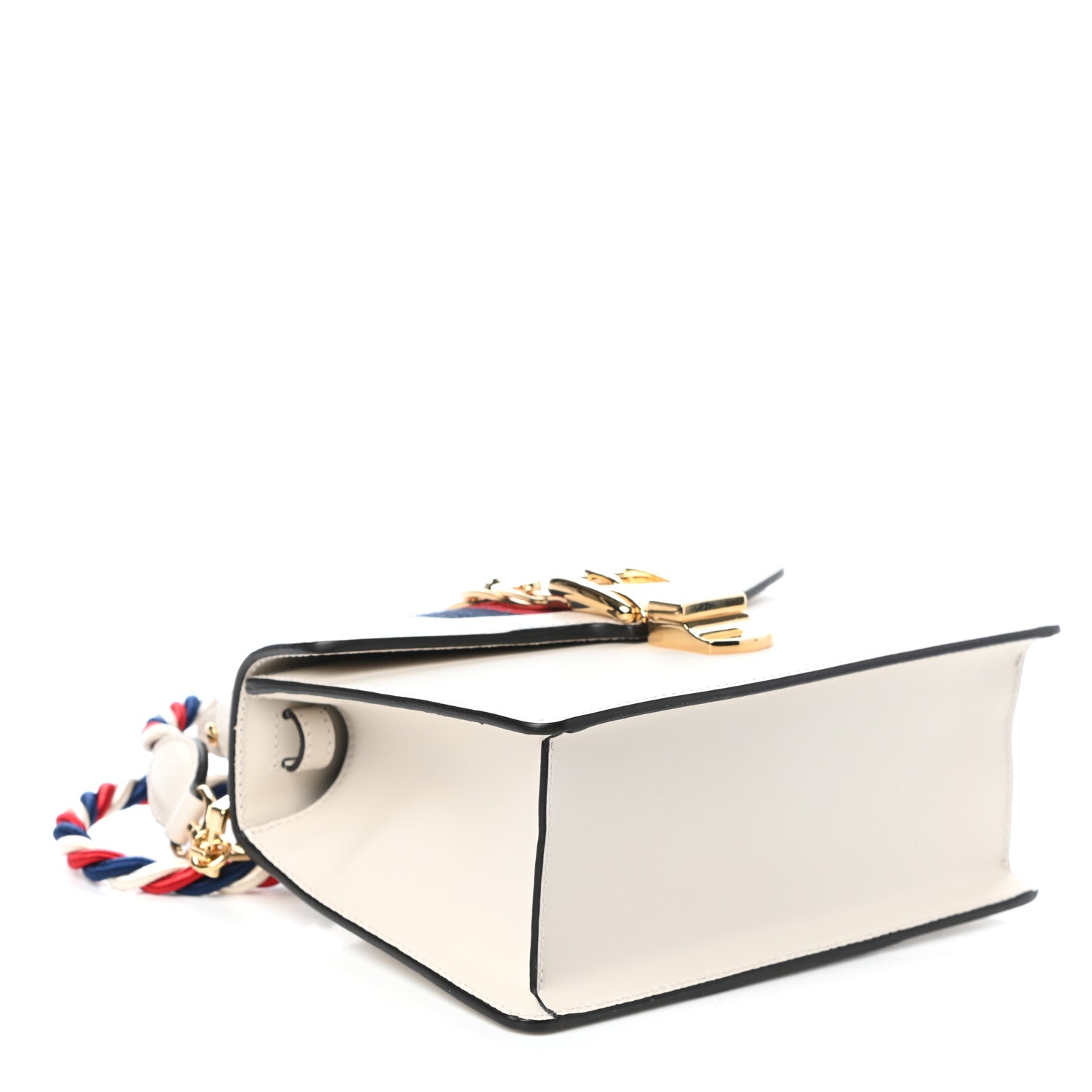 Gucci Calfskin Mini Sylvie Top Handle Bag White 4 of 9