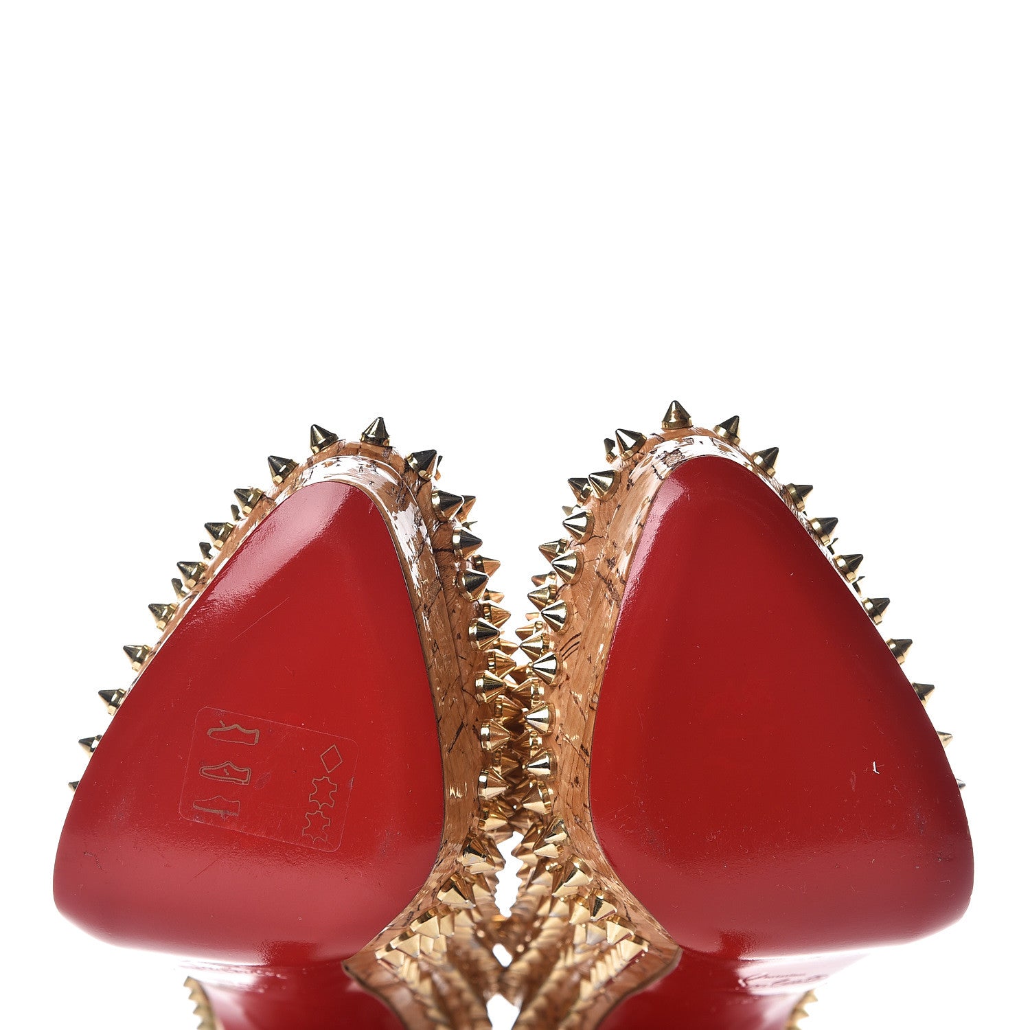 Christian Louboutin Cork Alti Spikes 160 Pumps 39 Natural Gold 9 of 9