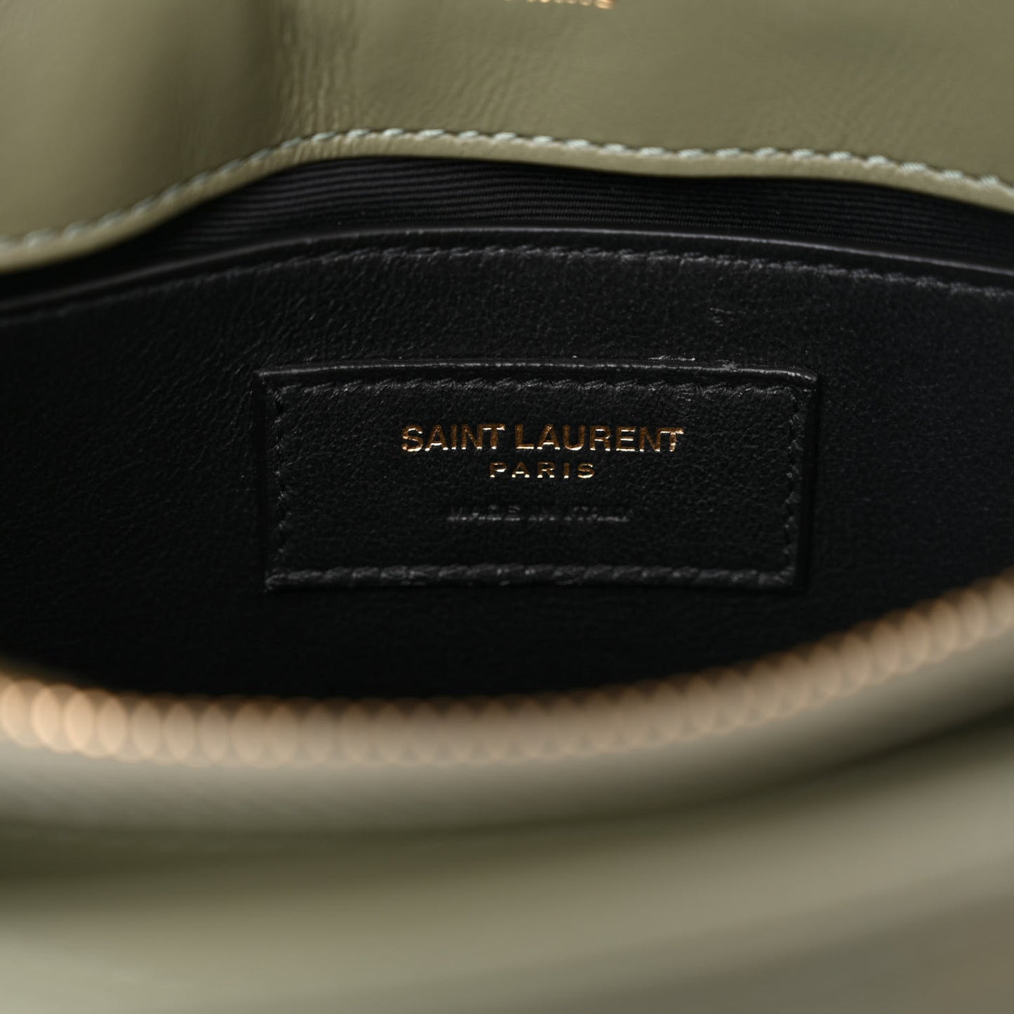 Calfskin Y Quilted Monogram Small Loulou Chain Satchel Light Sage