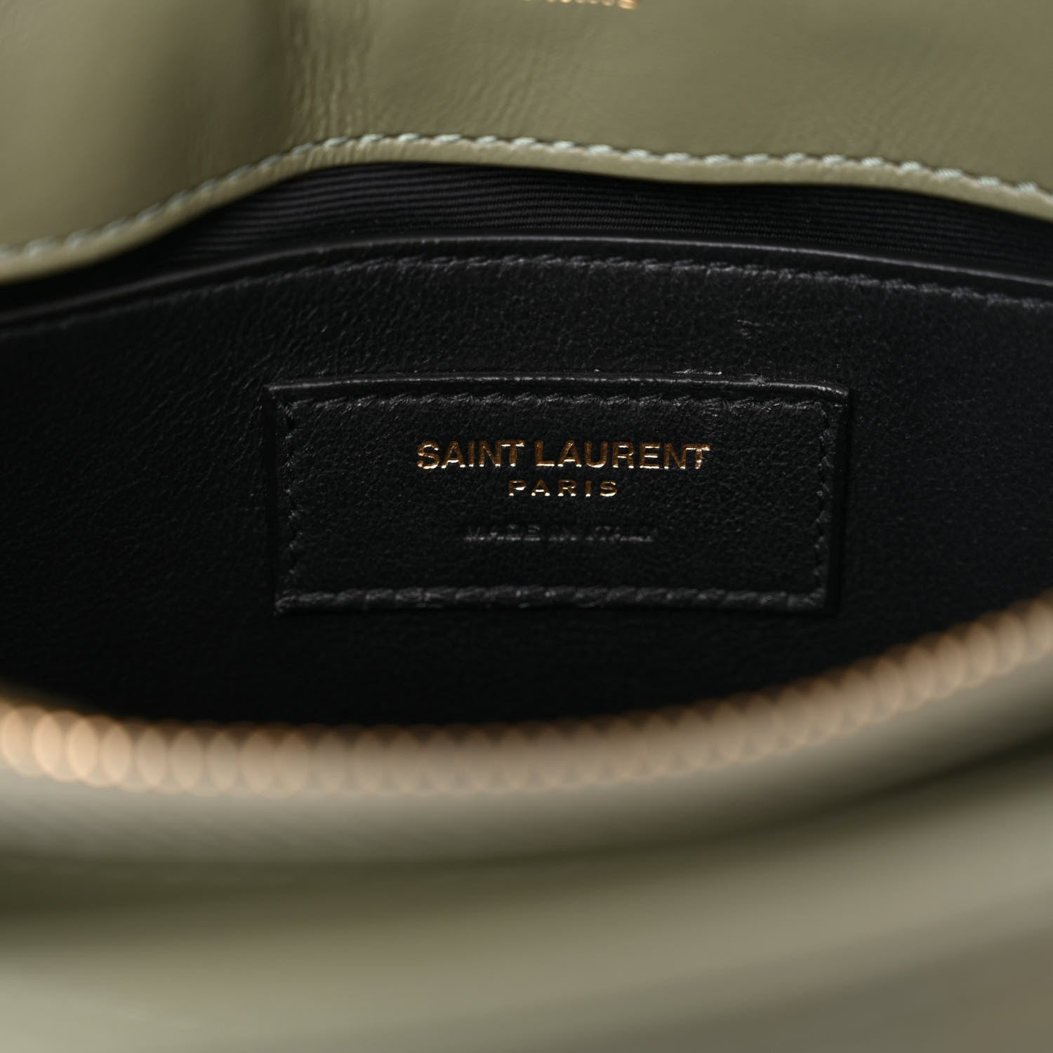 Saint Laurent Calfskin Y Quilted Monogram Small Loulou Chain Satchel Light Sage 6 of 10