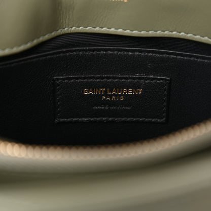 Saint Laurent Calfskin Y Quilted Monogram Small Loulou Chain Satchel Light Sage 6 of 10
