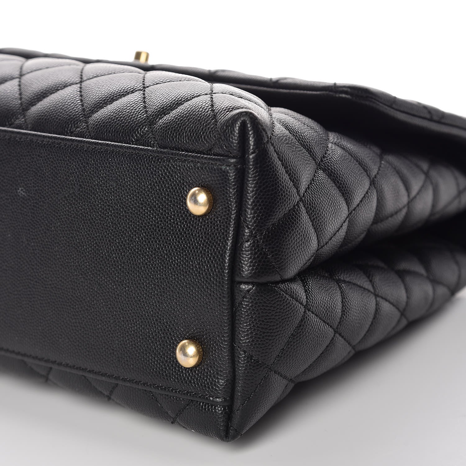 Chanel Caviar Quilted Medium Coco Handle Flap Black 6 of 10