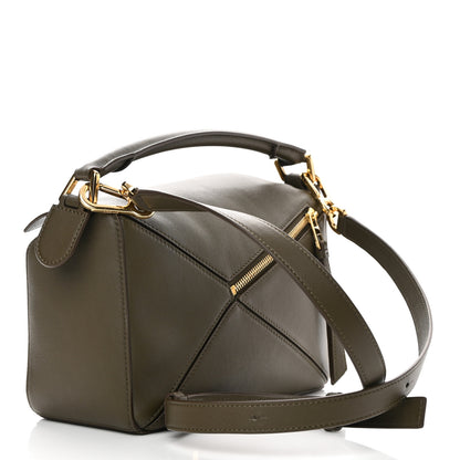 Loewe Calfskin Small Puzzle Bag Dark Khaki 2 of 9