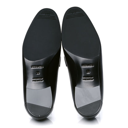 Hermes Goatskin Womens Royal Loafers 36 Black 4 of 4