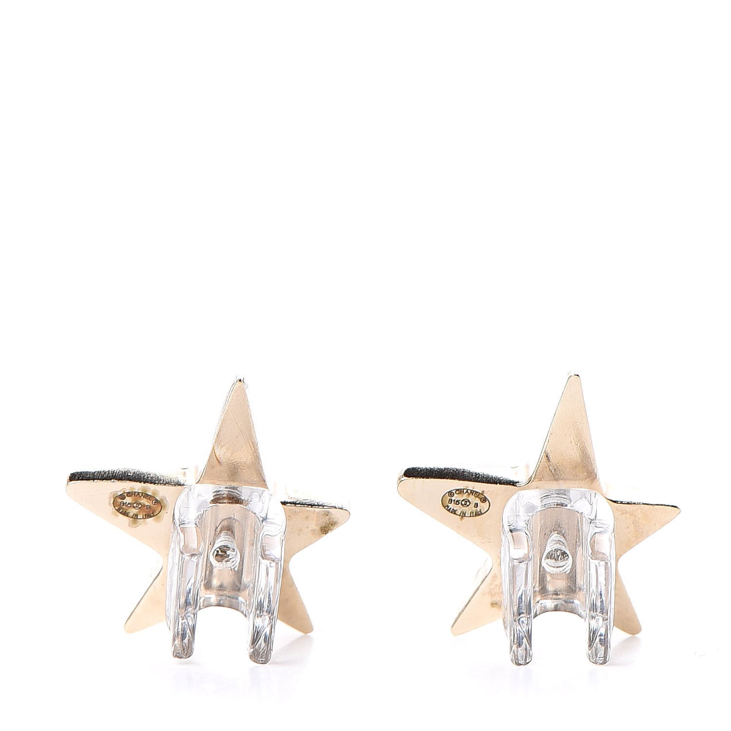 Swarovski Crystal CC Star Earphone Charms Gold