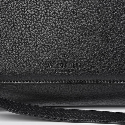 Valentino Garavani Pebbled Calfskin Large JoyLock Satchel Black 9 of 12