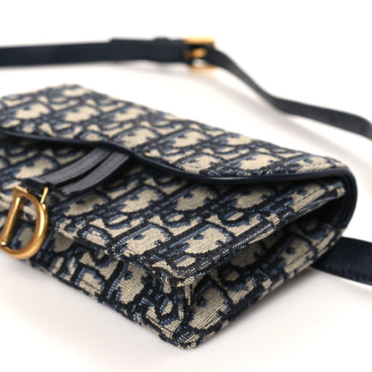 Christian Dior Oblique Saddle Belt Bag Blue 9 of 9
