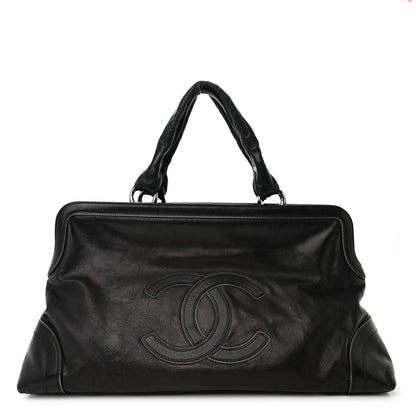 Chanel Lambskin East West Soho Shopper Black 1 of 12