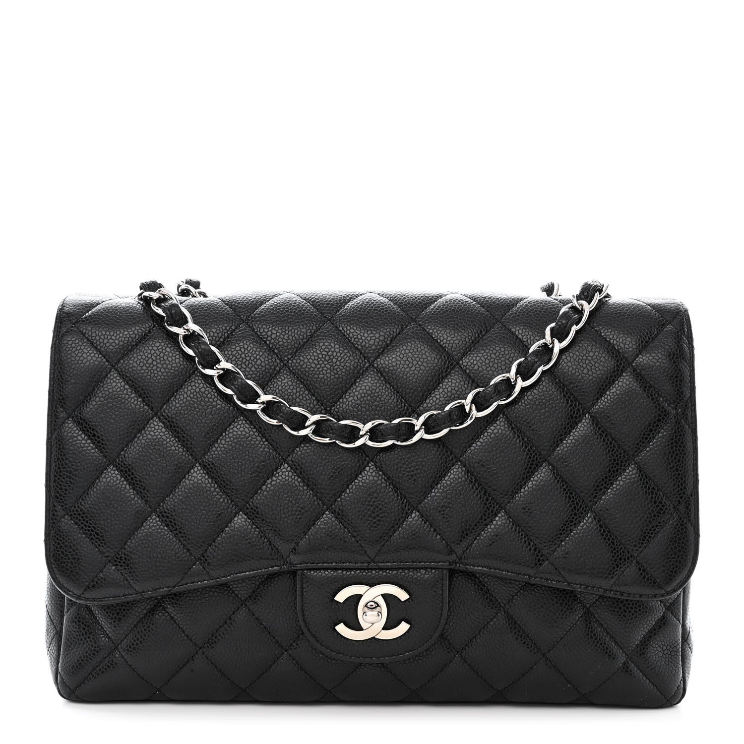 Chanel Caviar Quilted Jumbo Single Flap Black 1 of 13