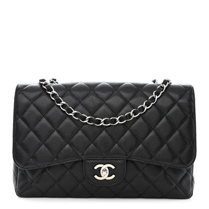 Chanel Caviar Quilted Jumbo Single Flap Black 1 of 13