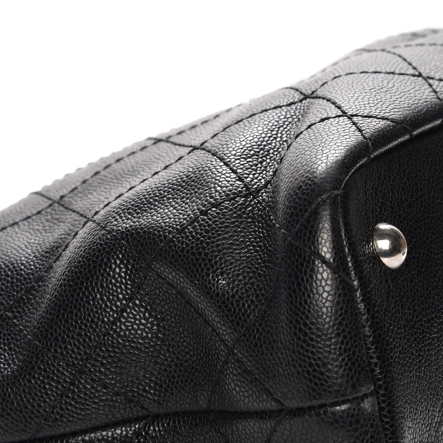 Grained Calfskin Shopping Fever Tote Black