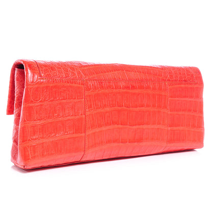 Nancy Gonzalez Crocodile Gotham Flap Clutch Orange 3 of 6