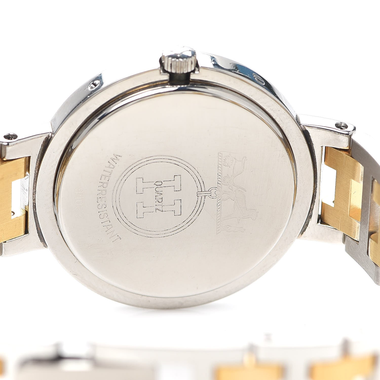 Hermes Stainless Steel 30mm Clipper Quartz Watch Gold 4 of 4