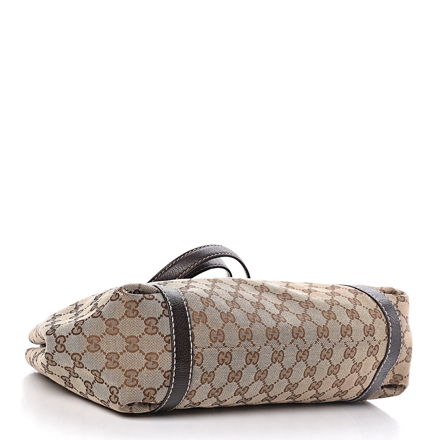Monogram Medium New Ladies Web Tote Dark Brown