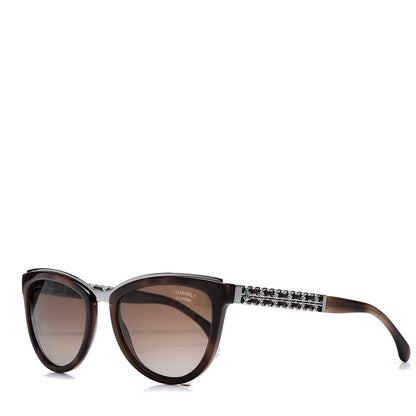Chanel Lambskin Chain Polarized Sunglasses 5361-Q Brown 1 of 8
