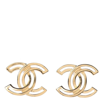 Chanel Metal Obazine CC Earrings Gold 1 of 4