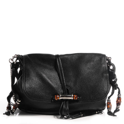 Gucci Leather Large Jungle Shoulder Bag Black 1 of 8