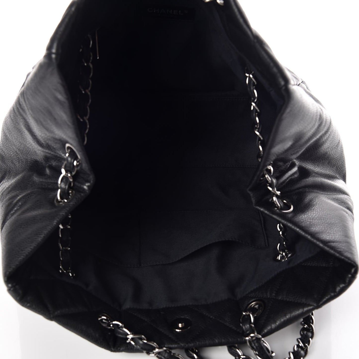 Soft Caviar Quilted Large Cells Tote Black