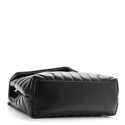 Saint Laurent Calfskin Y Quilted Monogram Small Loulou Chain Satchel Black 4 of 11