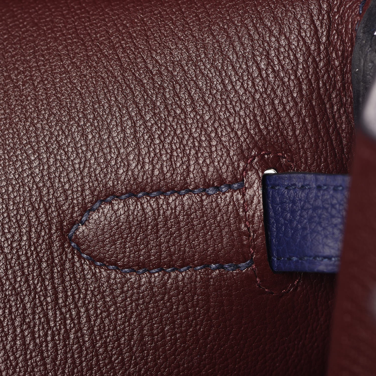 Hermes Togo Swift Officier Birkin 40 Bleu Encre Bordeaux 13 of 35