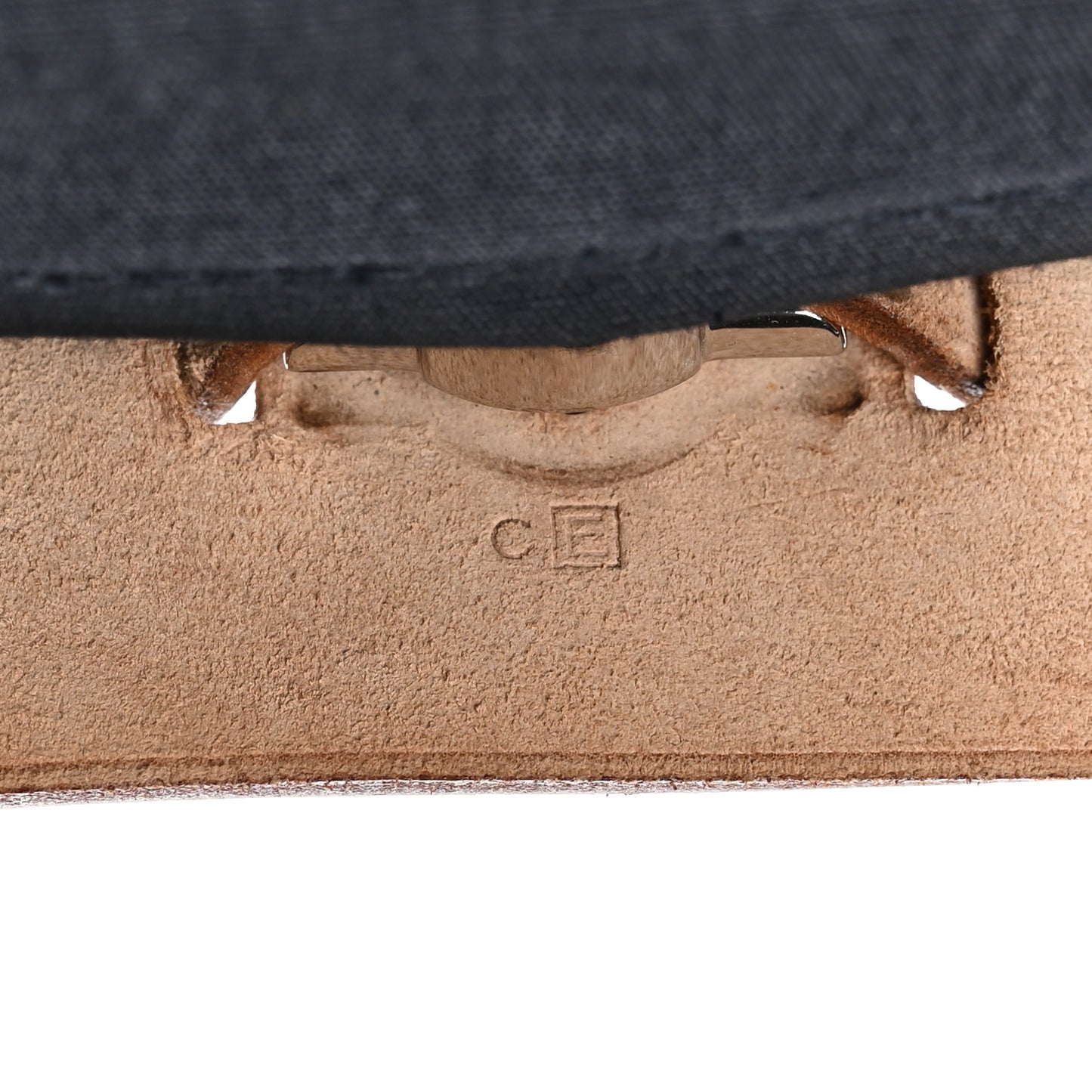 Toile Vache Calfskin Herbag 30 PM Black Natural