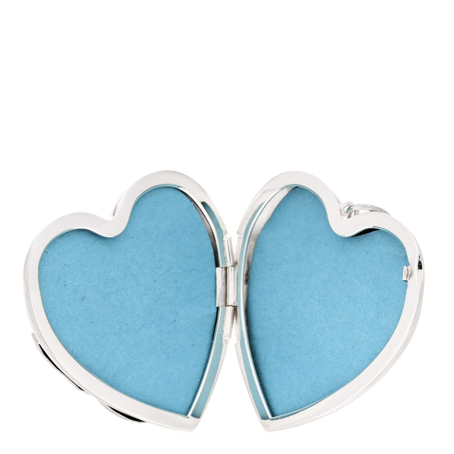 Tiffany Sterling Silver Large Ziegfeld Daisy Heart Locket Pendant 5 of 6