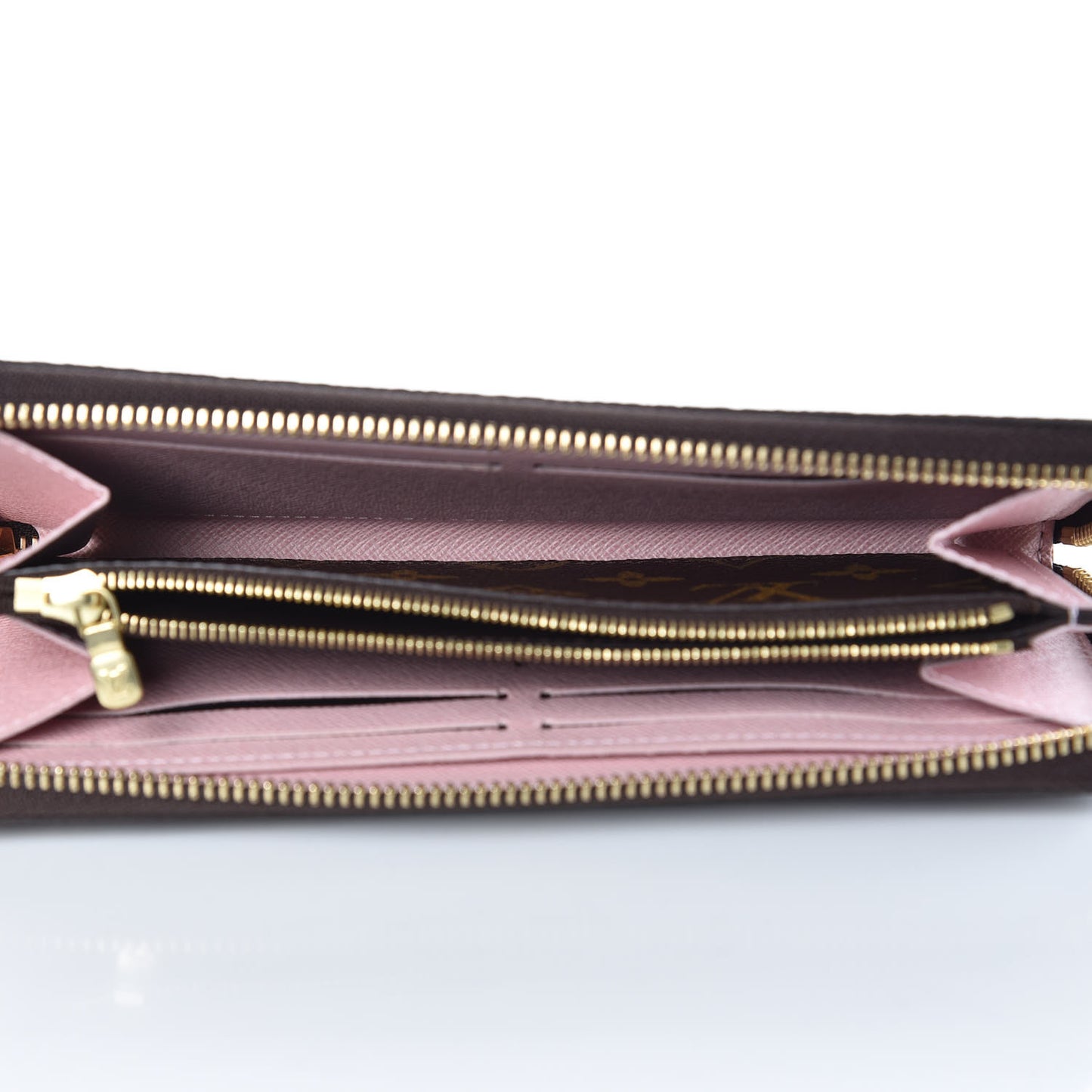 Monogram Clemence Wallet Rose Ballerine