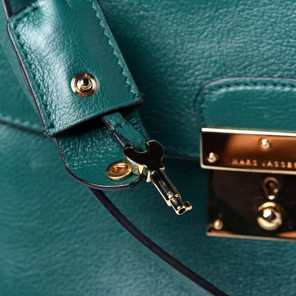 Marc Jacobs Calfskin The Mini 54 Flap Bag Emerald Pale Gold 13 of 13