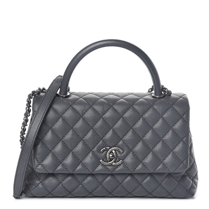 Chanel Caviar Quilted Small Coco Handle Flap Gray 1 of 10