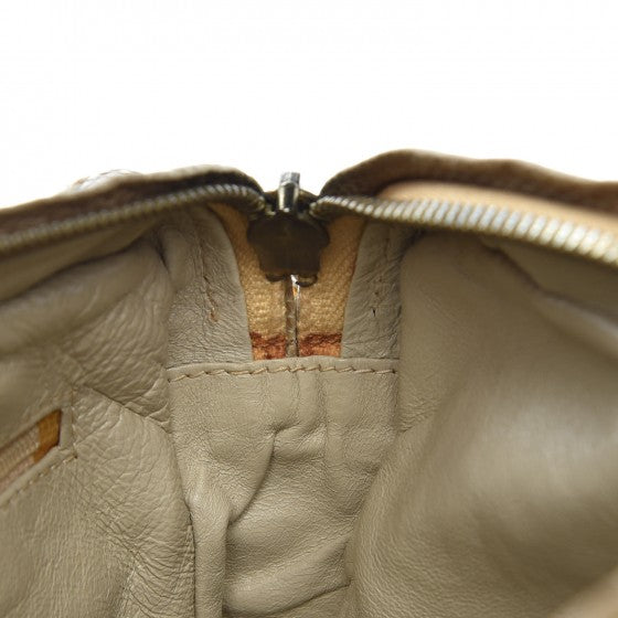 Lizard Quilted Tassel Camera Case Beige