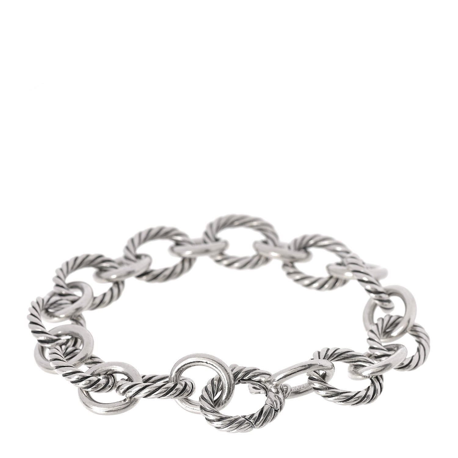 David Yurman Sterling Silver 12mm Large Oval Link Bracelet 3 of 5