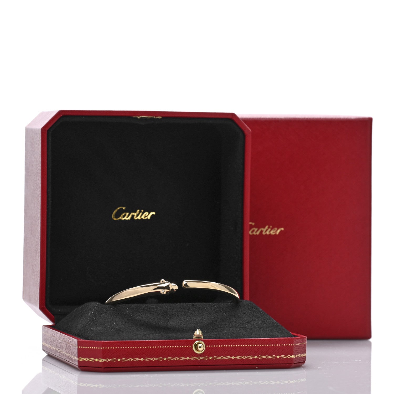 Cartier 18K Yellow Gold Tsavorite Black Onyx Panthere De Cartier Bracelet 20 5 of 5