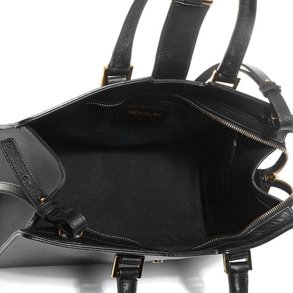 Saint Laurent Textured Leather Classic Small Cabas Y Bag Black 5 of 7