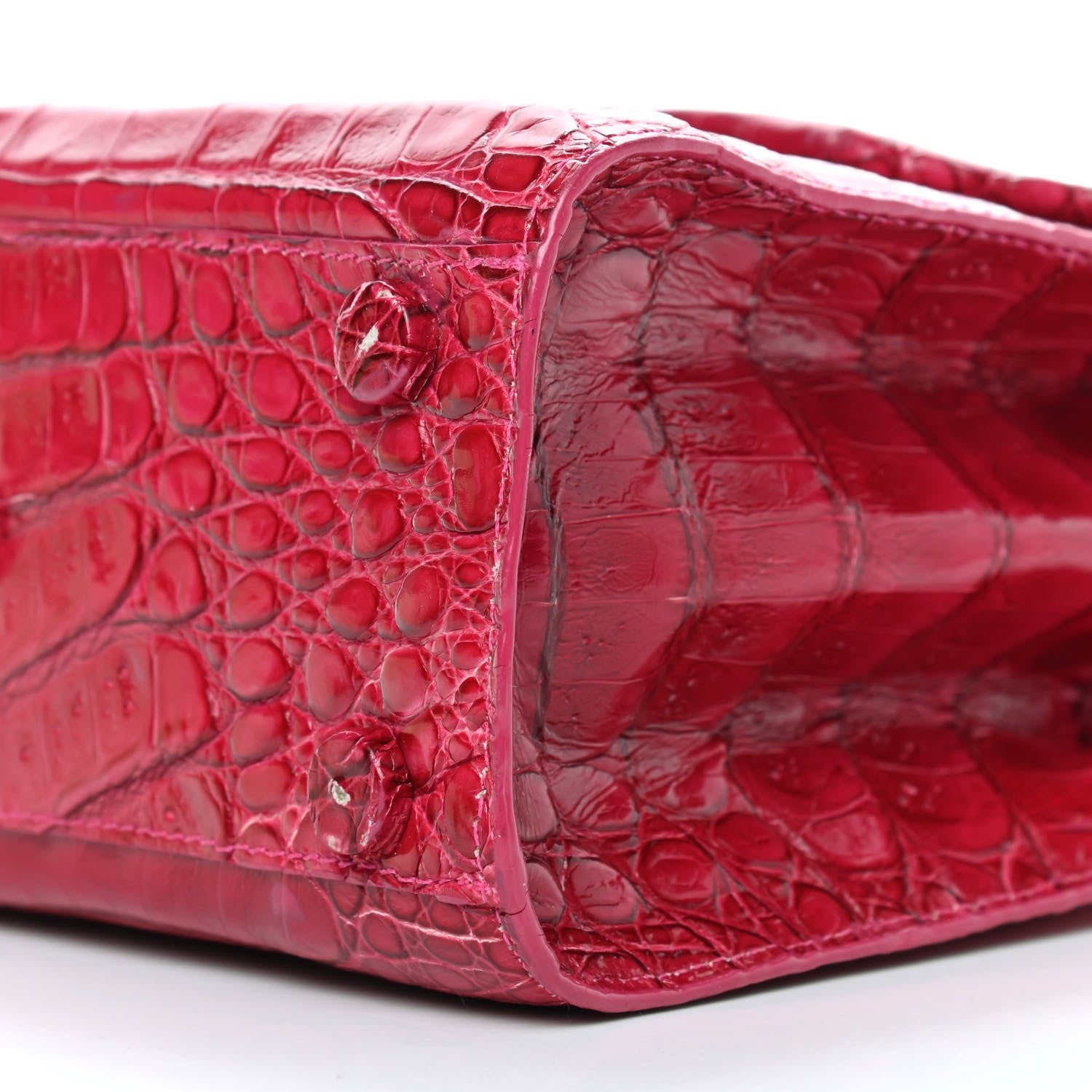 Nancy Gonzalez Crocodile Top Handle Bag Pink 8 of 10
