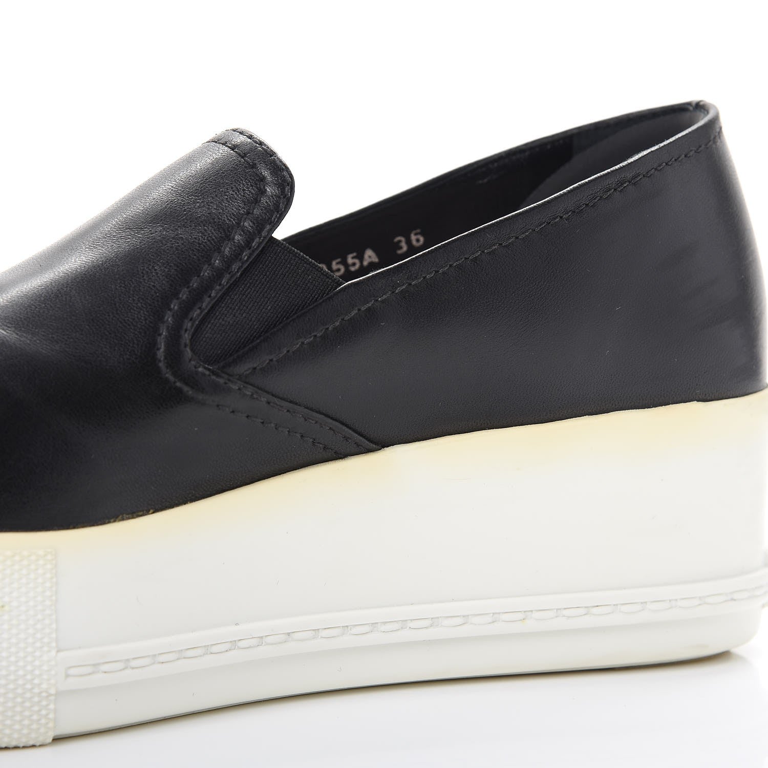 Miu Miu Nappa Metal Cap Toe Slip On Sneakers 36 Nero Black 13 of 15