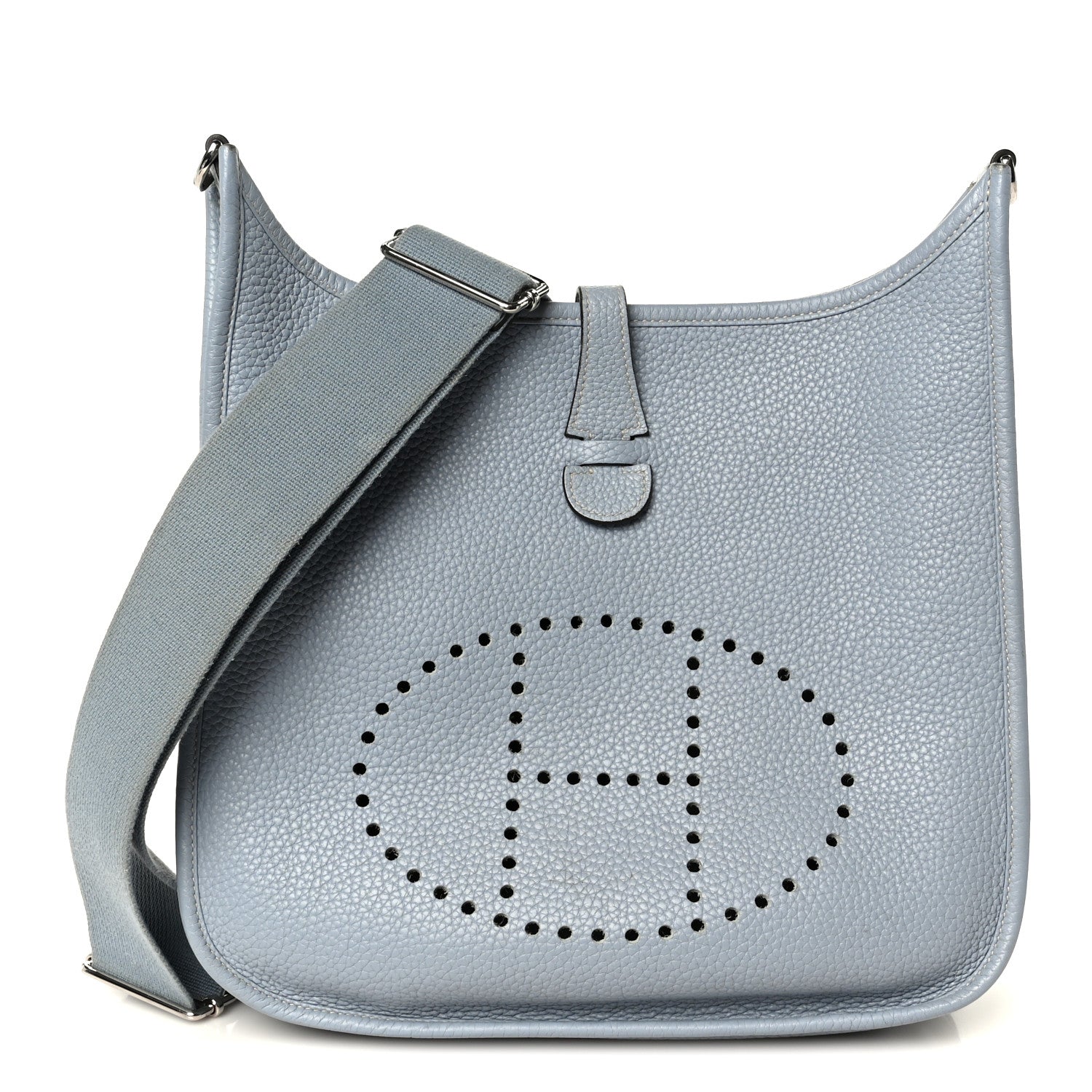 Hermes Taurillon Clemence Evelyne III PM Bleu Lin 1 of 13
