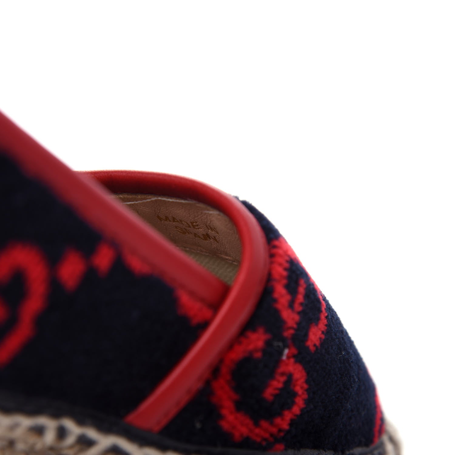 Gucci Terry Cloth GG Monogram Espadrilles 37 Blue Red 11 of 11