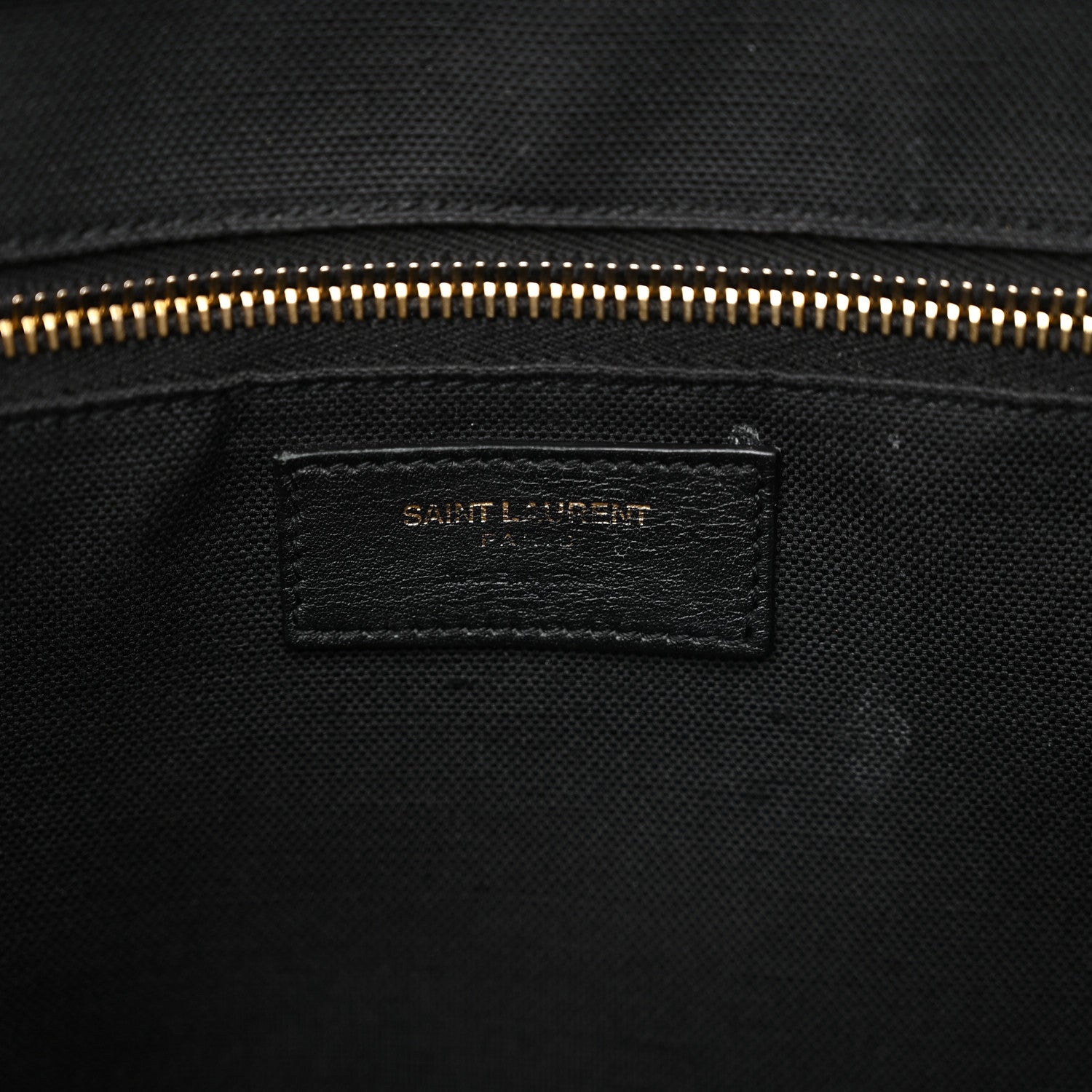 Saint Laurent Embroidered Cotton Linen Rive Gauche Noe Tote Natural Black 5 of 9