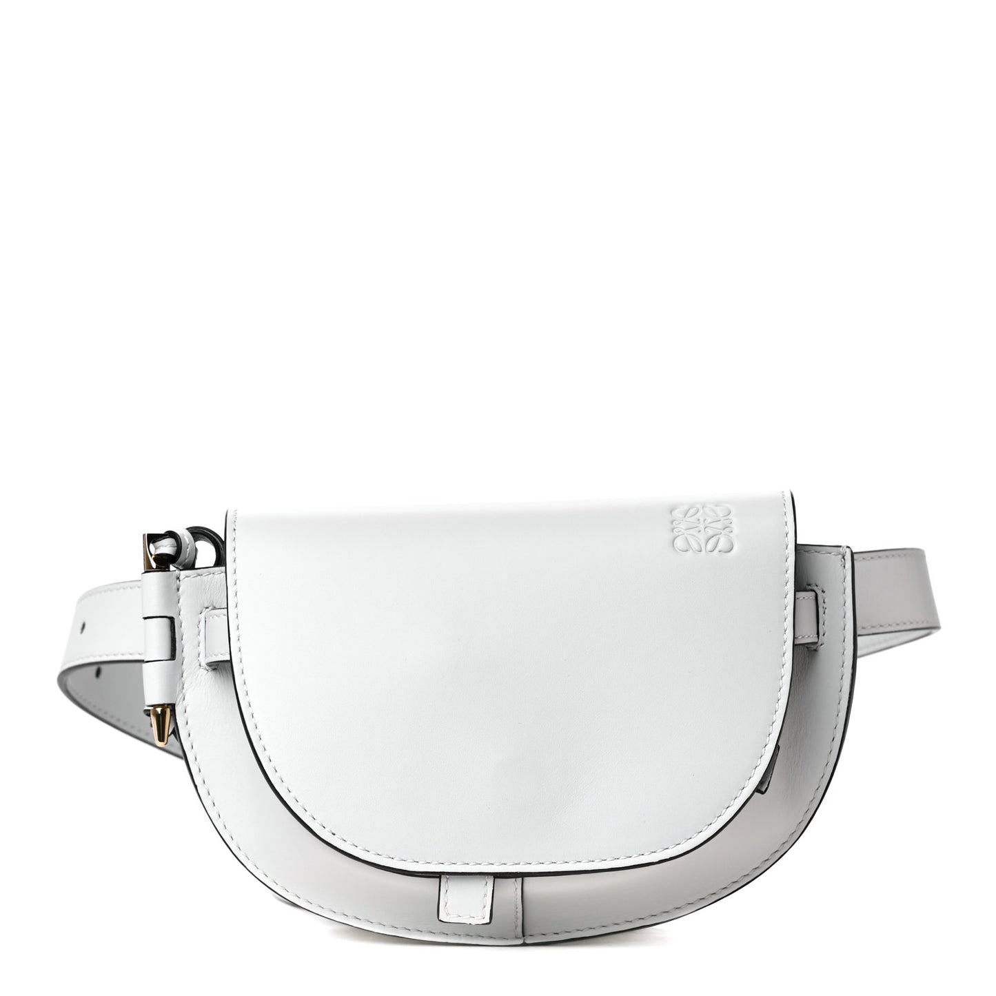 Calfskin Mini Gate Belt Bag Kaolin