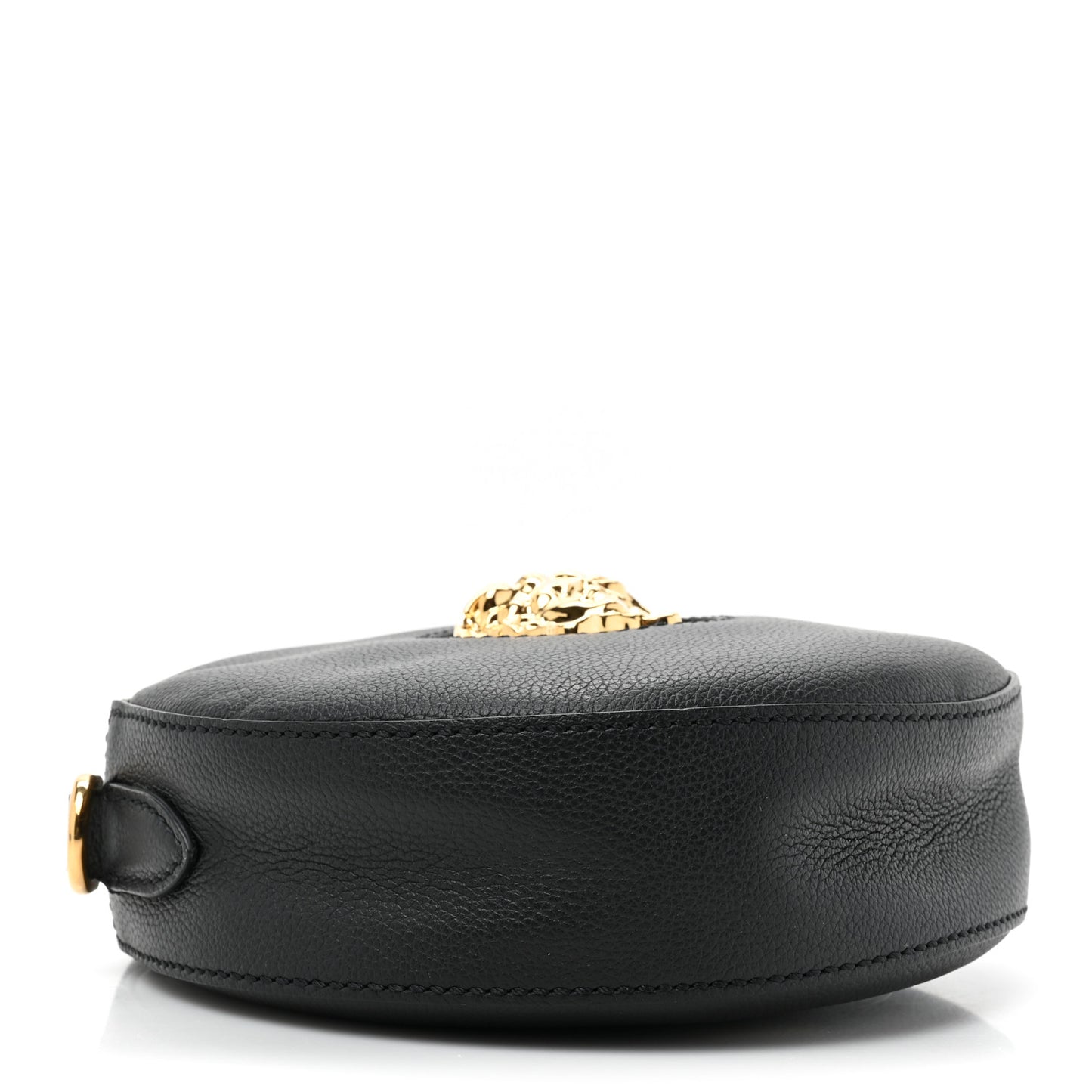 Calfskin La Medusa Round Camera Bag Black