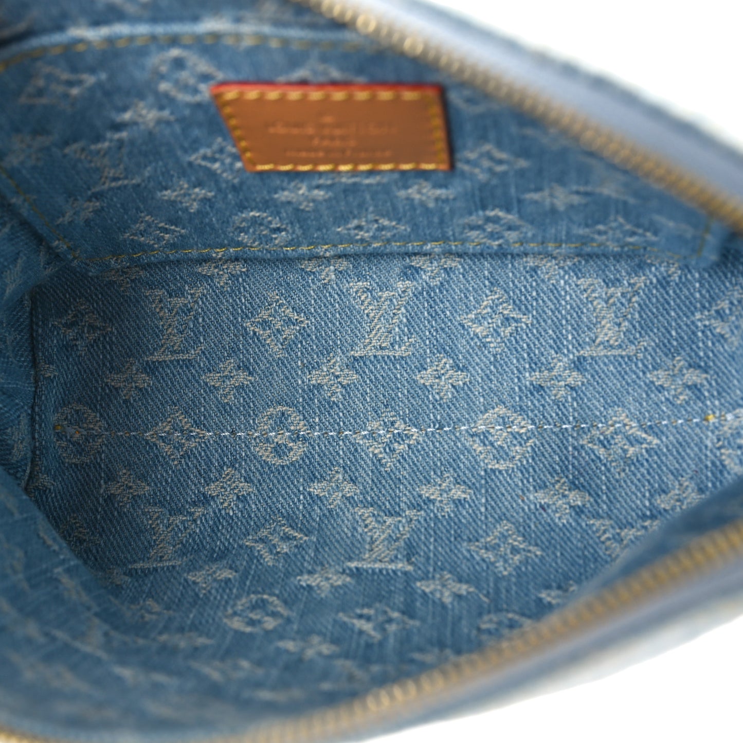 Denim Monogram Pochette Cosmetique PM Sky Blue