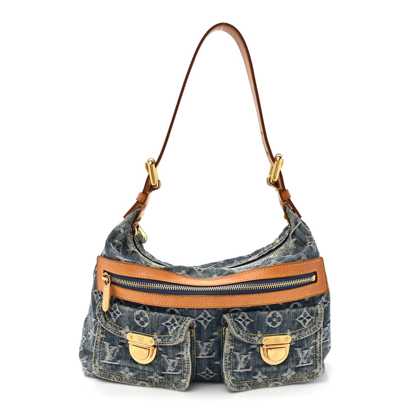 Monogram Denim Baggy PM Blue