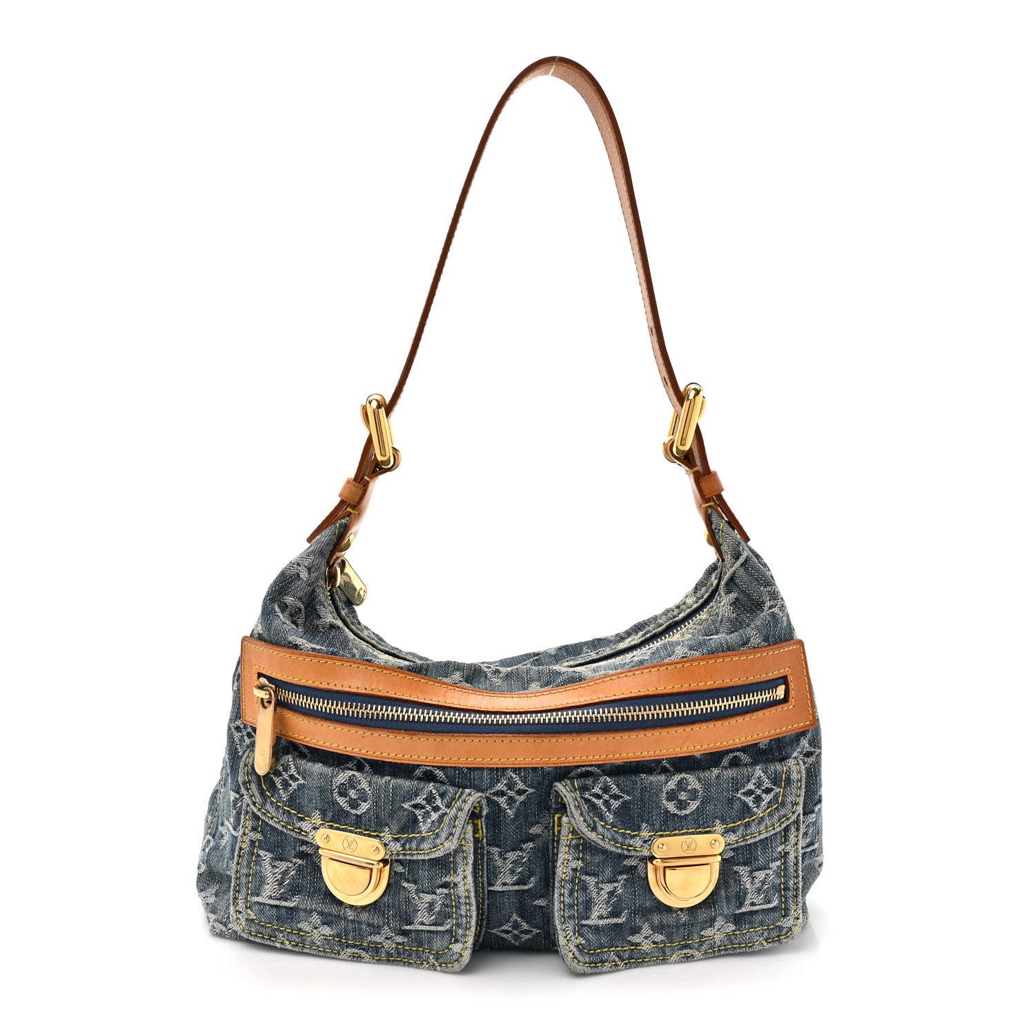 Louis Vuitton Monogram Denim Baggy PM Blue 1 of 11
