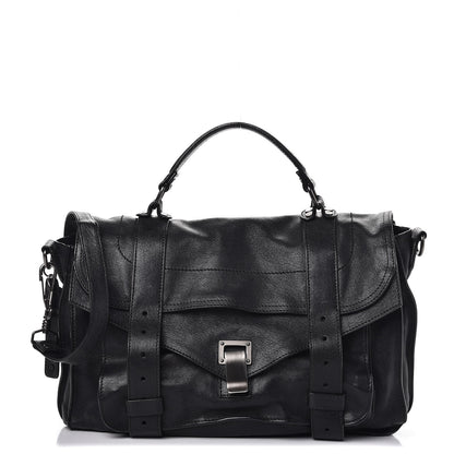 Proenza Schouler Lambskin Medium PS1 Satchel Black 1 of 8